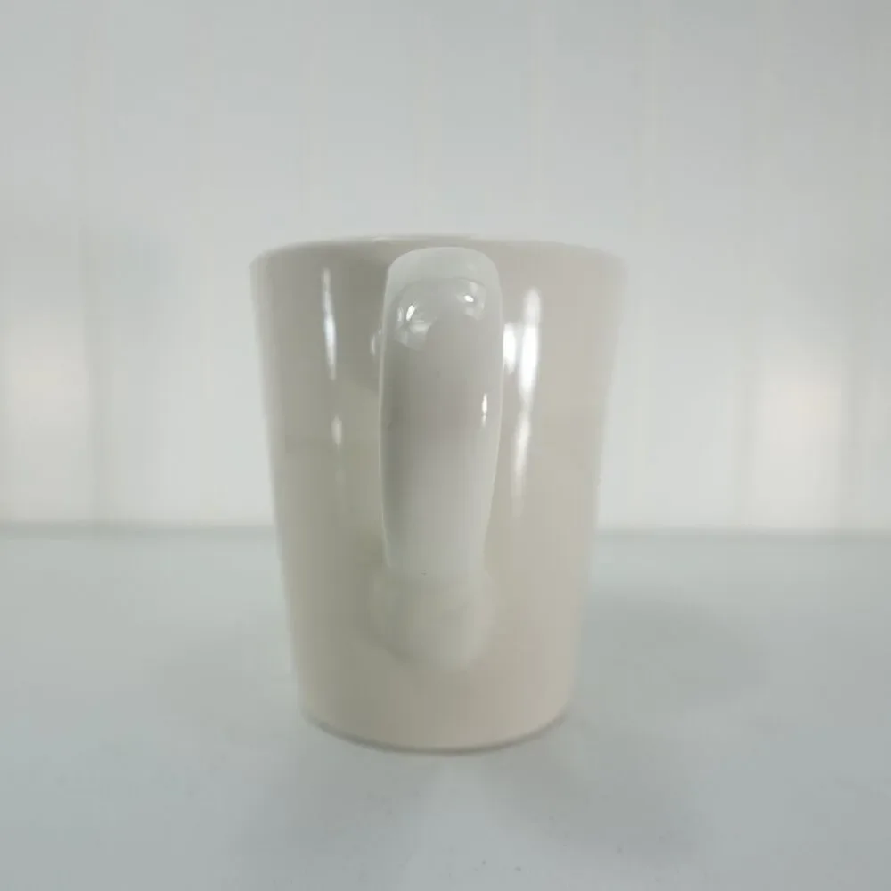 Williams Sonoma Mug Cream White Snowman Holiday Ceramic